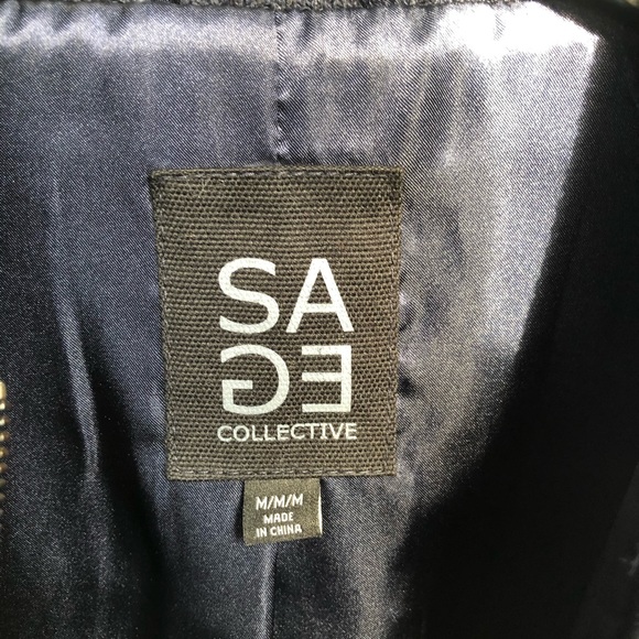 Faux Fur Sleeve Bomber Jacket - Picture 4 of 5